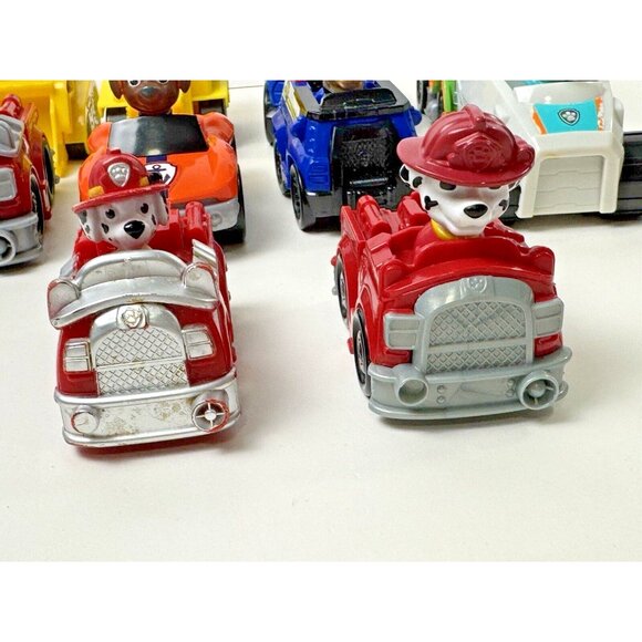 Paw Patrol Rescue Road Racers Vehicles Cars Lot Of 10 - Picture 3 of 13